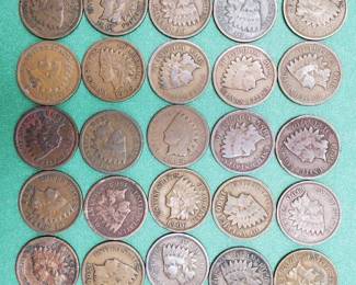 25 Indianhead Cents--Add to your collection