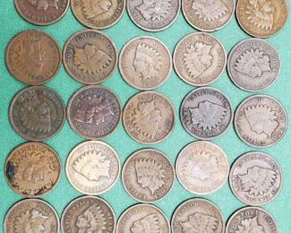 25 Indianhead Cents--Add to your collection
