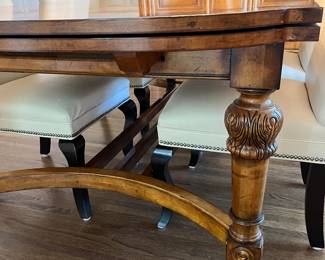 Century Furniture extension draw leaf table 83" x 44" and (2) 24" leaves 