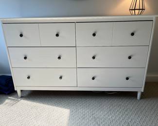 White dresser 57"W x 18"D x 34"H 