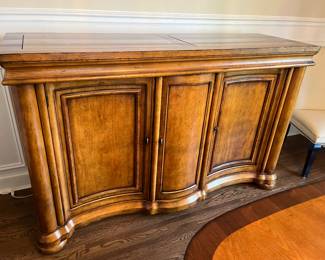 Century Furniture credenza with marble top 73"W x 24"D x 46"H 