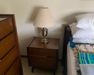 MCM Nightstand & Lamp