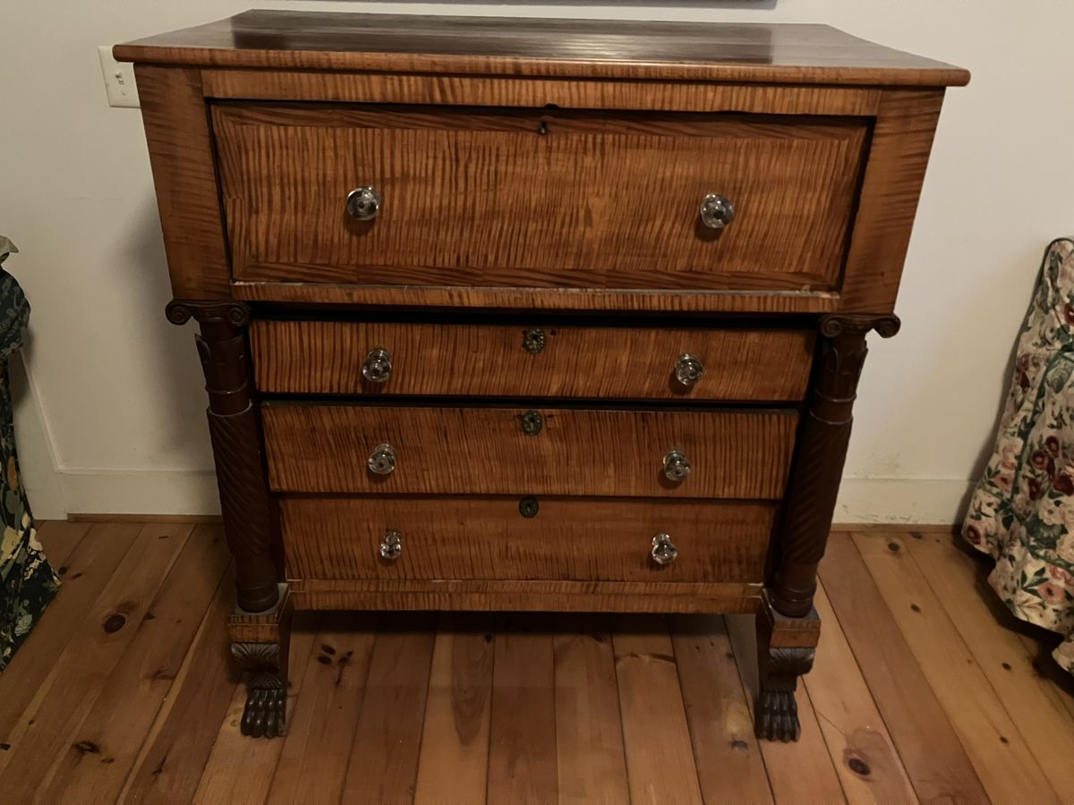 MAhogany?cherry empire chest, 1820