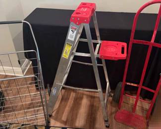 4 AFrame Ladder, Furniture Dolly, Rolling Basket Cart