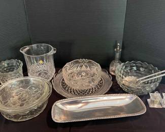 Crystal And Glass Dining Decor, Bakeware, And Other Kitchen Items