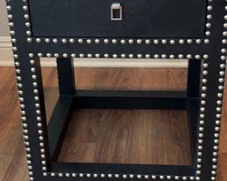 Studded Gaus Accents Black Table