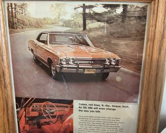1967 Chevelle Framed Ad