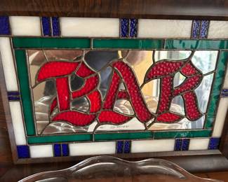Stained Glass Bar Sign