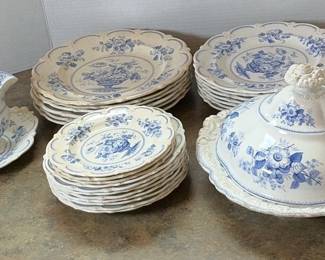 Antique China Pattern Ridgway Portland Basket Circa 1825