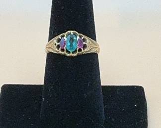 Gold and Gemstone Ring