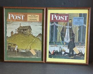 Front Covers Of The Saturday Evening Post From 1945 & 1946, Framed