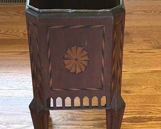Antique Dark Wood Plant Stand