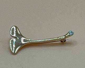 Tiffany & Co 18K Gold Leaf Brooch