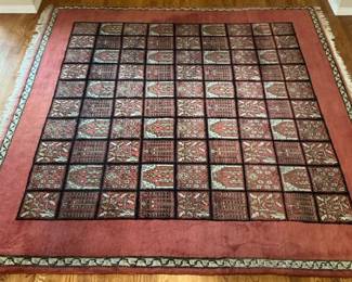 Hand Knotted Boukara Woolen Rug In Rust