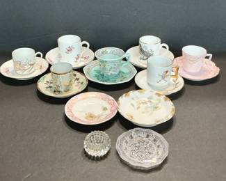 Assorted Porcelain Cups and Saucers
