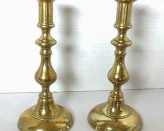American Brass Candlesticks, Circa 1830