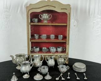 Pewter Toy Tea Set