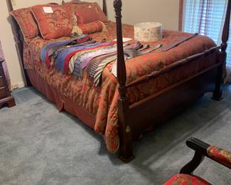 Queen cherry bedroom suite & men’s clothing