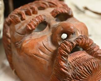 Hand-Carved Wooden Mask