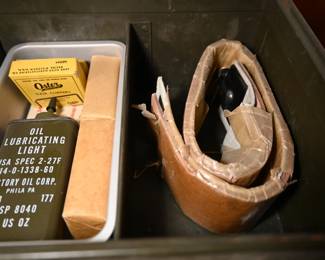 Collection of grooming and maintenance items.