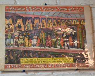 Barnum & Bailey Sideshow Poster – Human Curiosities Circus Print