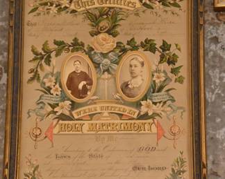 Victorian-Era Marriage Certificate