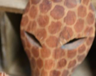 Hand-Painted Giraffe Mask