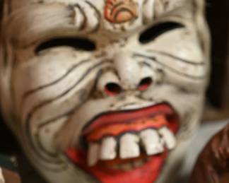 White and Red Demon Mask