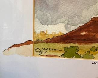 Original Watercolor "Monument Valley" by CM Okerwall