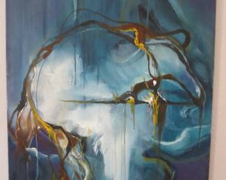 ' Avatar' (Abstract Acrylic, 20 x 24") Artist: Mo Tuncay