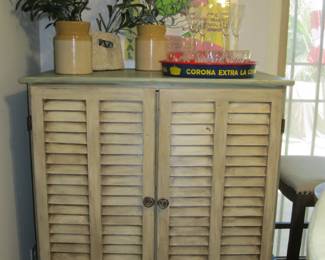 Rustic Wood Shuttered Cabinet