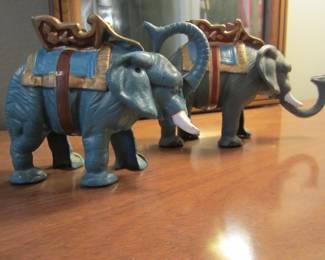 Vintage Cast Iron Mechanical Elephant Banks