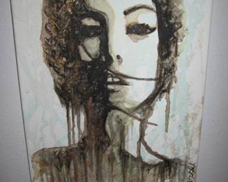 'Vestigial' (mixed media 11x14") Artist: Justas Lauzadis
