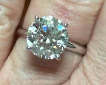 3 carat round lab grown diamond