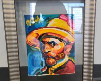 Signed Art on vintage paper