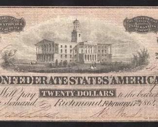 Scarce 1800's $20 currency