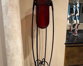 Pair of tall candlesticks