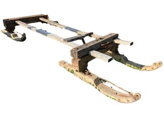 Antique Horse Drawn Logging Sled 4' Wide x 12' Long