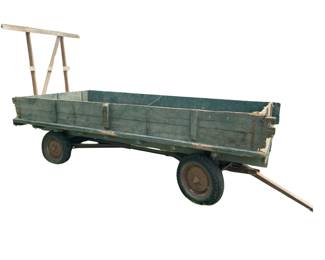 Green Hay/ Grain Wagon with 18" Removable sides 6' x 14'