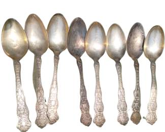 Vintage Wallace US States Souvenir Collector Spoons LOT