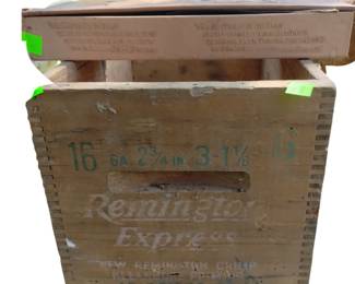 Remington Express Small Arms Ammunition Wooden Box Crate Vintage +