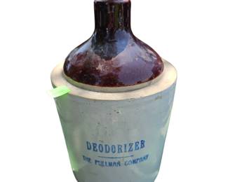 Antique Pullman Company Deodorizer Stoneware Jug