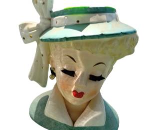 Vintage Lady Lucy Head Vase Planter Napco 1959