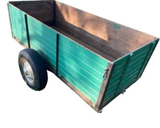 Acme MFG. Co. Farm Wagon Steel Frame with Wood Sides 92" x 42" x 24" 1 7/8" Ball Good Rubber
