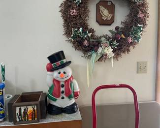 Vintage blow mold snowman