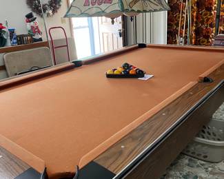 Pool table and swag billiards light