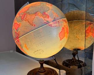 lighted world globe