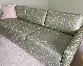 7.5 foot custom upholstered sofa on wheels 