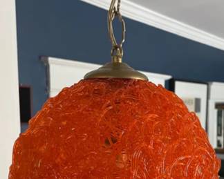 retro lucite spaghetti swag lamp