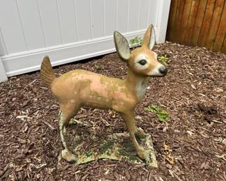 Deer lawn statue